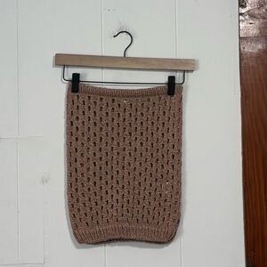 Adika Nude Crochet Tube Top Sweater XS/S